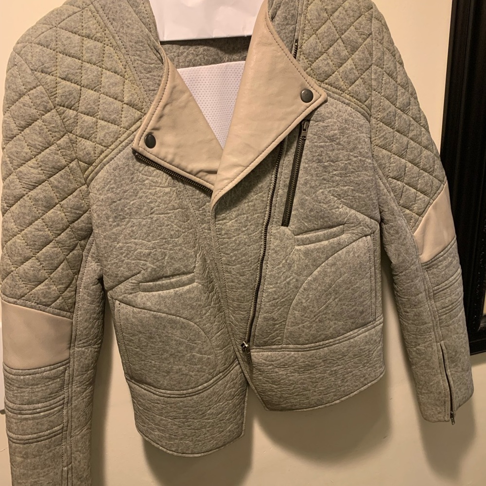 Francis Leon leather and wool jacket.